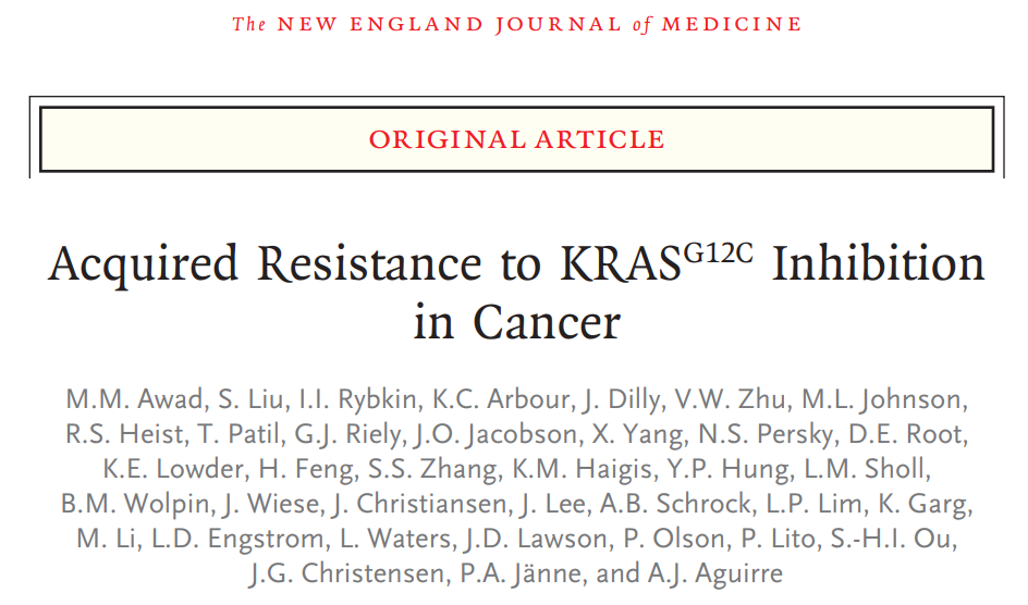 KRAS G12C抑制剂的获得性耐药机制！